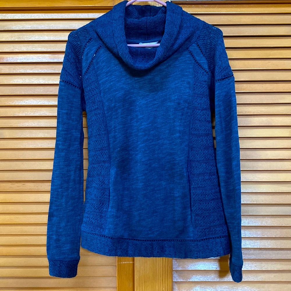 Lucky Brand Navy blue cowl neck sweater